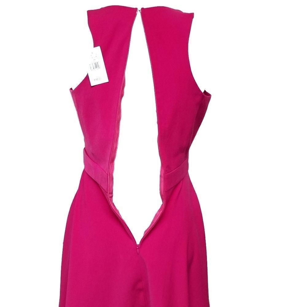 𝅺Adelyn Rae Ruffle Front Fit & Flare Pink Dress XS - Picture 7 of 8